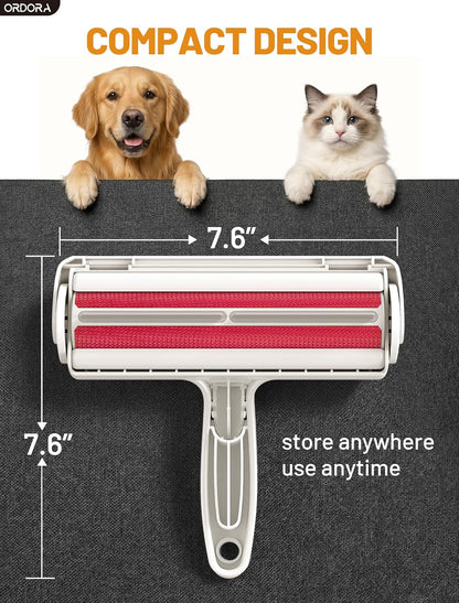 Pet Hair Remover Roller, Reusable Lint Roller for Dog and Cat Hair | Portable Pet Hair Roller with Large Fur Bin for Couches, Bedding, Car, Rugs & Furniture, No Refills or Batteries, Pet Homes