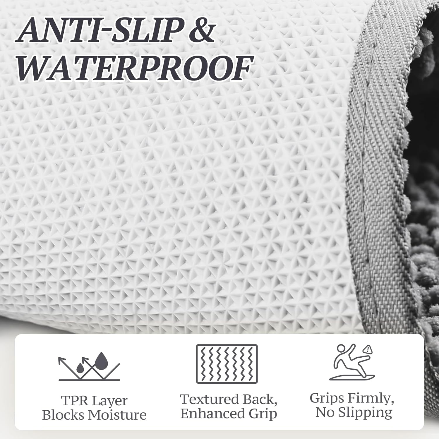 Dog Door Mat Absorpmax Dog Mat for Muddy Paw, 31 × 20", Grey | Mud Rug with Non Slip Backing for Indoor & Outdoor, Washable Soft Chenille anti Mud Waterproof
